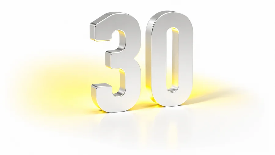 Обʼємна цифра «30» — тридцять років друкарні «Ваша друкарня»